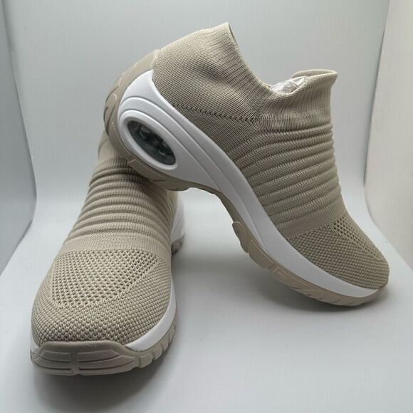 CUSHIONAIRE Women's Stretch Knit Slip on Sneaker +Memory Foam & LiteSole Technol - Picture 6 of 7